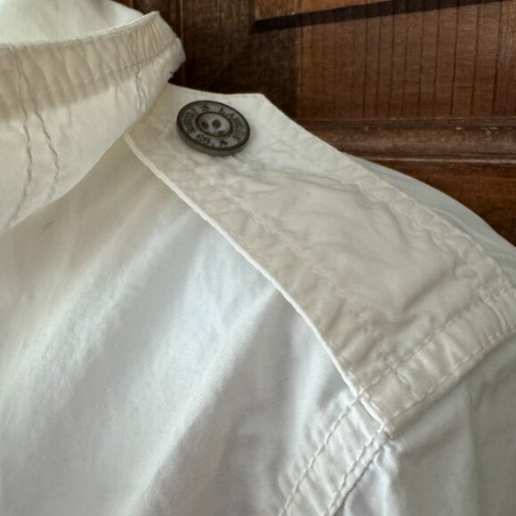 LRL Lauren Jeans Co. White Double-Breasted Jacket Medium - Picture 8 of 16